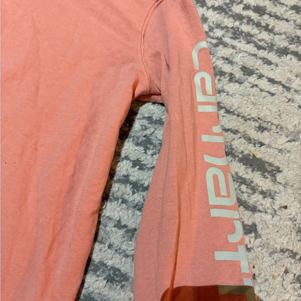 Carhartt loose fit pale orange long sleeve shirt size XS - Picture 3 of 5